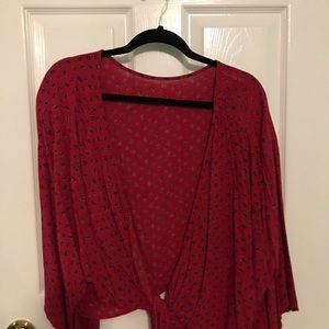 BILLABONG PINK FLORAL TIE TOP